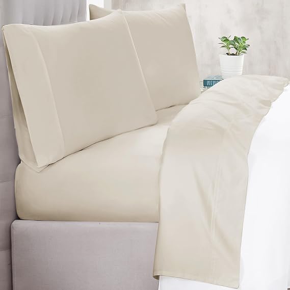 Christian Siriano NY 300TC Cotton Sateen Khaki King Pillowcase Pair