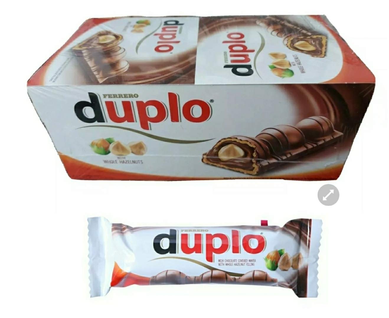Ferrero Duplo Chocolate and Hazelnut Bars 24 Count