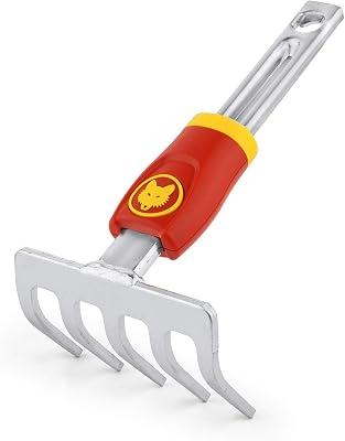 Wolf-Garten LJM Multi-Change Small Rake Cultivation Tool Head, Red, 8 cm