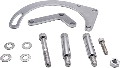 Chrome Low Mount Alternator Bracket Compatible for SBC SB SWP 283 305 327 350 383 400