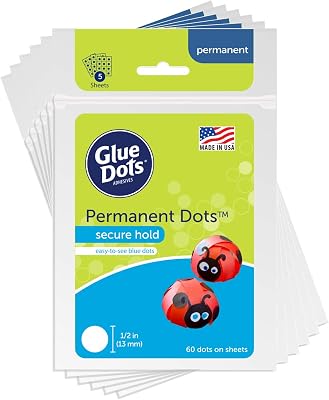 Glue Dots Double-Sided Permanent Dots, 6 Pack, 12, Blue Tint, Pack of 360 OF111PERM-AMZ