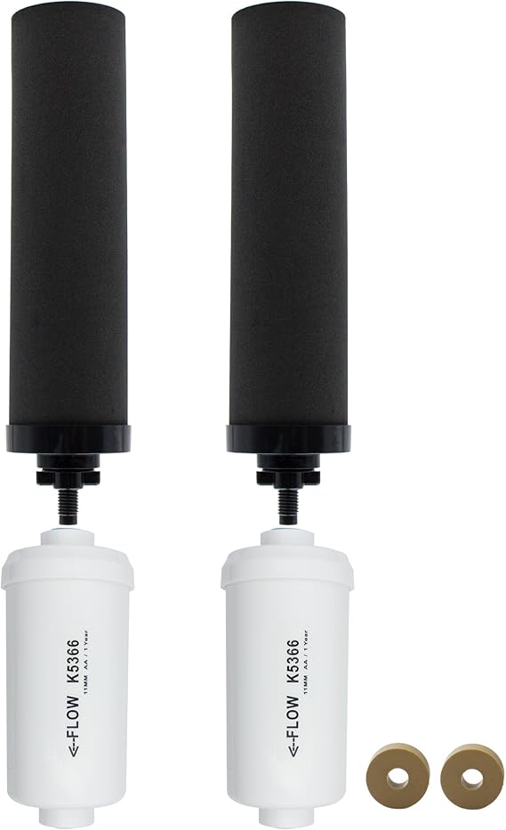 Water Filter Replacement for Berkey Black & Fluoride Filters | Compatible with Berkey Gravity Water Filter System, Combo Pack
