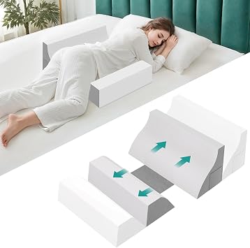 Side Sleeping Trainer Anti Snoring Devices, Anti snoring Pillow 3-Set Solution, Alleviate Snoring by Relaxed Throat Tissues, Lightweight & Comfortable