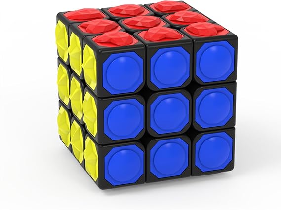 3D Embossed Braille Speed Cube Blindfolded Weak Vision Puzzle Toy