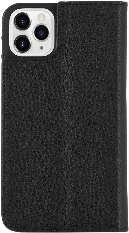 Case-Mate - Leather Wallet Folio - Folio Case for iPhone 11 Pro Max - 6.5 inch - Black Leather