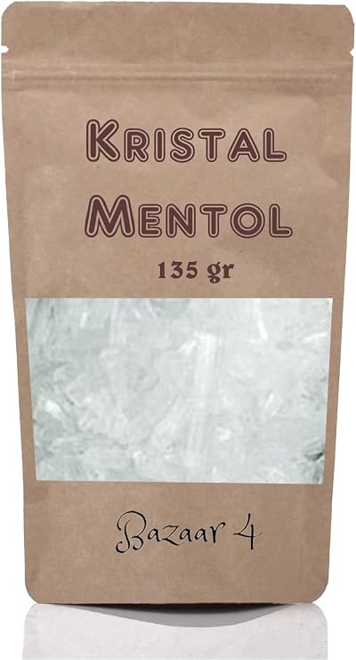 Bazaar 4 Kristal Mentol 1. Kalite 135 Gr Menthol ( Sauna, Hamam, Buhar Banyosu )