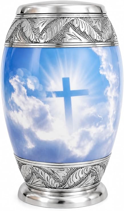 Heavenly Cross Cremation Urns for Adults for Funeral Burial or Home Dad and Cremation Urns for Human Ashes XL Large & Small