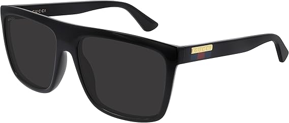GUCCI Mens GG0748S Sunglasses Black-Black-Grey 59