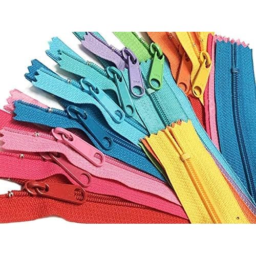 YKK Handbag Zippers #4.5 with Extra-Long Pull - Made in The USA - 25 Zippers 7 Inches