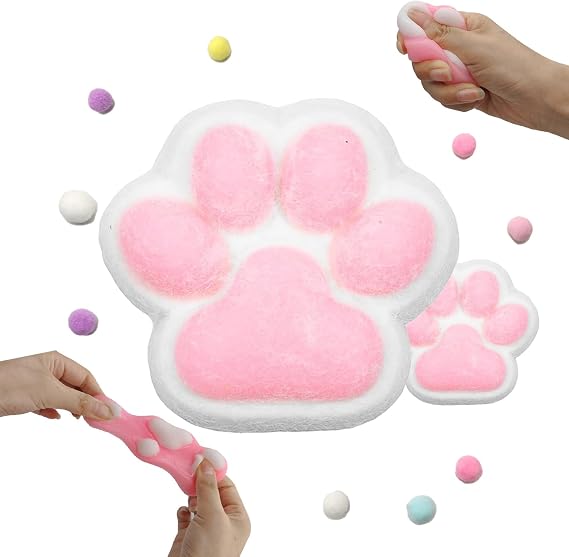 3 adet kedi patisi Squishy seti, kedi patisi, taba squishy pati, tatlı yumuşak kedi patisi, stres giderici ve rahatlama, çocuklar/yetişkinler için, can sıkıntısına karşı mükemmel
