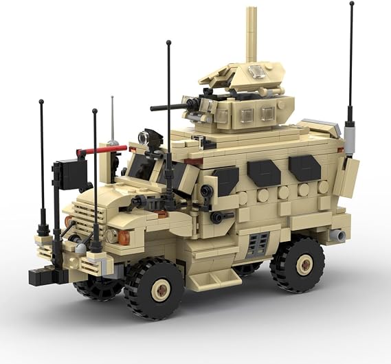 MaxxPro Armored Vehicle Building Blocks, MRAP Truck Model Kit - Modular Army Car with Detailed Interior, Creative Gift for Adults & Teens (814 PCS)
