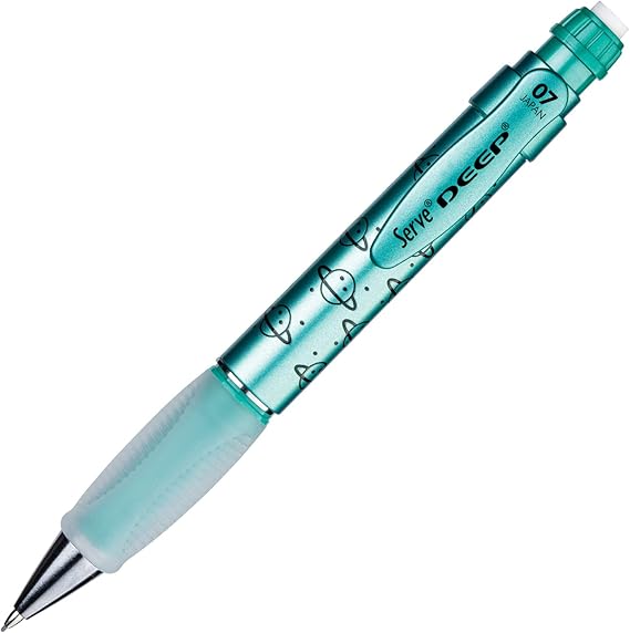 SERVE Deep Mechanical Pencil 0.7 mm Metallic Green Planet Pattern