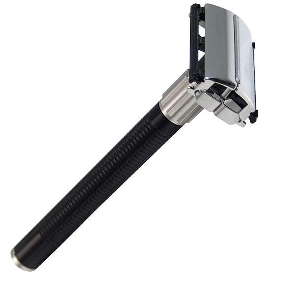 Feather Popular Double Edge Razor - Traditional Butterfly Safety Razor for Close Shaving - For Men, Wet Shavers & Barbers - Includes 2 Hi-Stainless Replacement Blades - Made in Japan
