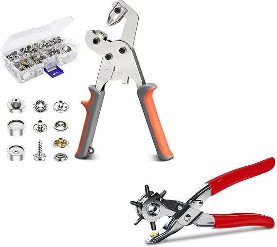 NEU MASTER Hole Punch Bundle with Snap Fastener Tool