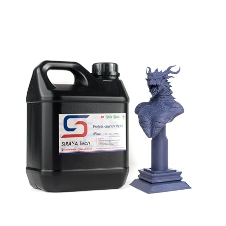 Siraya Tech Fast ABS-Like 3D Printer Resin, Non-Brittle, Navy Grey, 2kg