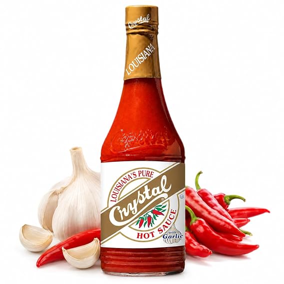 Crystal Garlic Louisiana-Style Hot Sauce, 12 oz