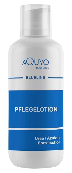 Blueline Creme Lotion zur Hautpilz Fußpilz Ekzem oder Neurodermitis Behandlung (500ml Spender) Körperlotion für trockene und juckende Haut Bodylotion bei Schuppenflechte Hautrötungen