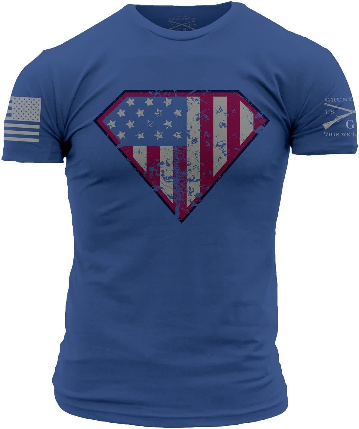 Grunt Style Super Patriot Mens T-Shirt