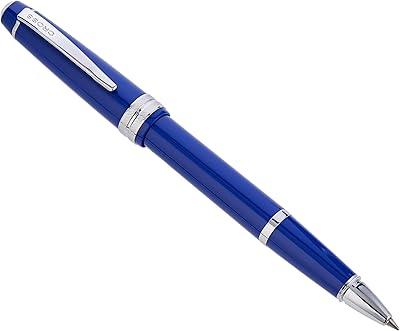 Cross Bailey Light Polished Resin Refillable Gel Ink Rollerball Pen, Medium Rollerball, Includes Premium Gift Box - Blue