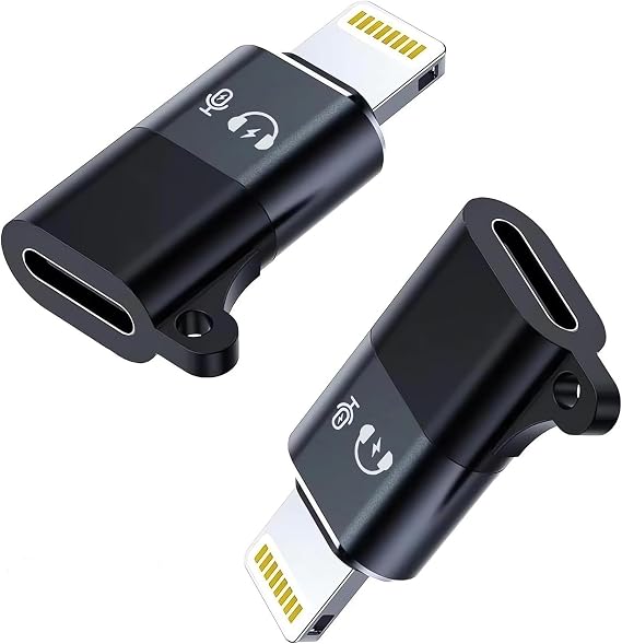 Daytona CL2 Lightning ≥ USB C Şarj Ve Data Aktarım Destekli Kulaklık Adaptörü Dönüştürücü, 2 Adet Aux Ses Adaptörü Konektörü Dongle/Lightning Erkek – Usb C Dişi