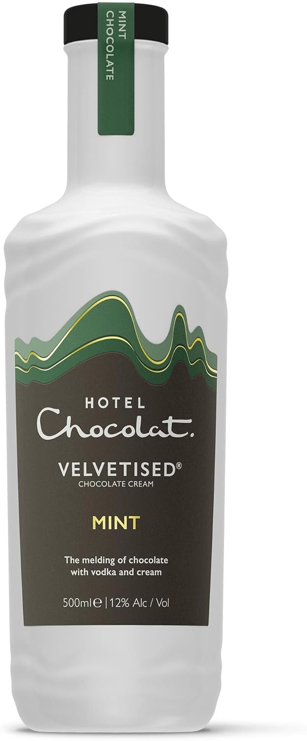 Hotel Chocolat Mint Velvetised Chocolate Cream - Award-Winning Chocolate Cream, 500ml, 12% - Great Over Ice Or In Hot Chocolate And Cocktails