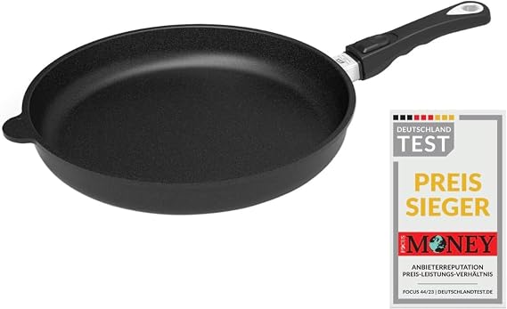 AMT Gastroguss Lotan AMZN-532-Z20B Frying Pan 32 cm Diameter 5 cm High Removable Handle Not Suitable for Induction Cookers Non-Stick Finish Cast Aluminium