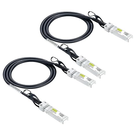 10Gtek SFP+ DAC Twinax Cable - 10G SFP+ Direct Attach Copper Patch Cable, 0.5 M, 2-Pack (Cisco, Ubiquiti UniFi, TP-Link Compatible)
