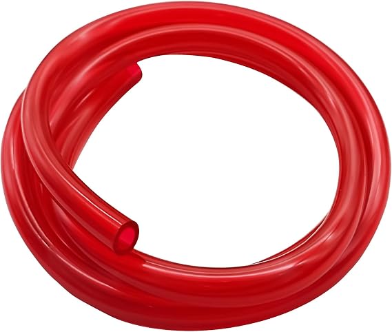 Fuel Line Hose, ID 5mm x OD 8mm Gas Tube Fuel Hose, Flexible Rubber Tubing Carburetor Fuel Vent Line, Professional Petrol Pipe Replacement for Motorcycle Petrol Diesel System (Red)
