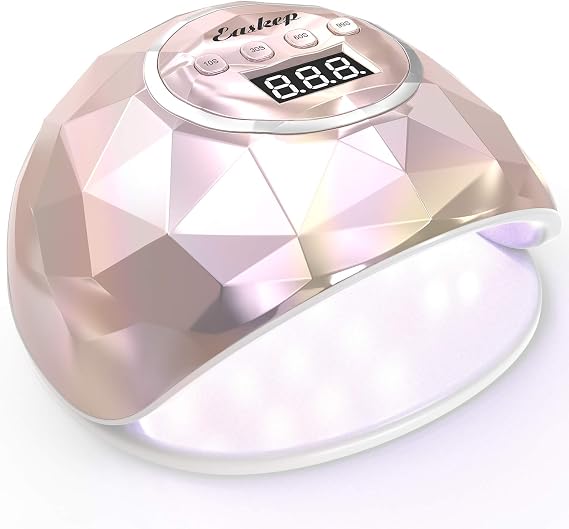 Easkep UV Light for Nails Lamp - 86W UV LED Nail Lamp Gel Nail Polish Curing Dryer for Salon 4 Timer Setting Auto Sensor Machine (Gold)