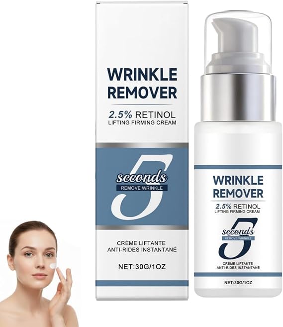 5 Second Instant Anti Wrinkle Lifting Cream, Skin Tightening Cream for Face, Instant Face Lift Creams with 2.5% Retinol, Wrinkle Filler for Reducing Fine Lines, Anti Aging Serum for Women (1pc)