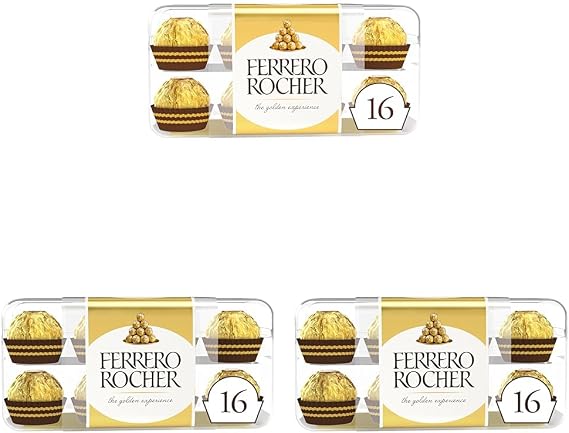 Ferrero Rocher Çikolata 16'lı 200 Gr (3 paketi)