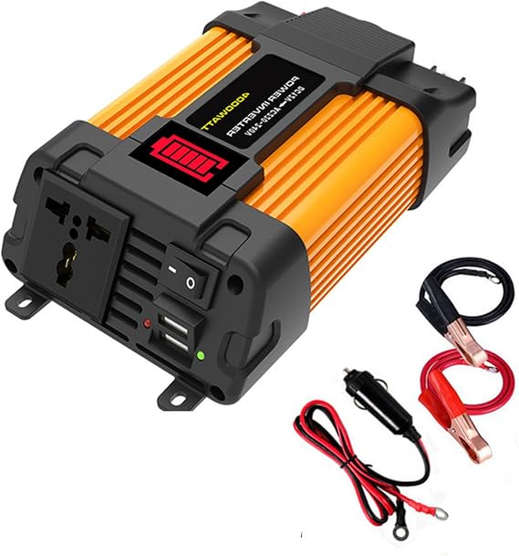12V to 220V Portable Car Inverter DC to AC Voltage Converter,4000W Transformer Convert Multi-Function Socket Converter Car Inverter Inverter,12v to 220v