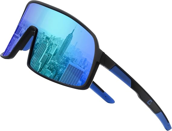 Bevi Sports Sunglasses Polarized Lens with TR90 Durable and Flexible Frame for Men Women Running Driving Cycling Etc