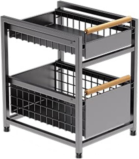 XPLKQXE Kitchen Shelf, Mount Storage Rack, Pull-Out Cabinet Organizer, Ideal For Kitchen Corners, Small Apartments And Countertop Organization(40x24.5x40cm)