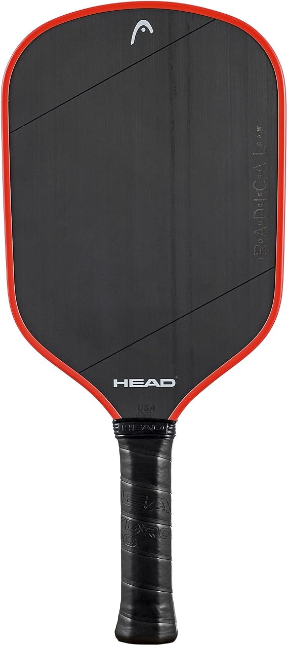 HEAD Radical Tour EX Raw Pickleball Paddle - Black/Orange / 4 1/8 / 8.1 OZ