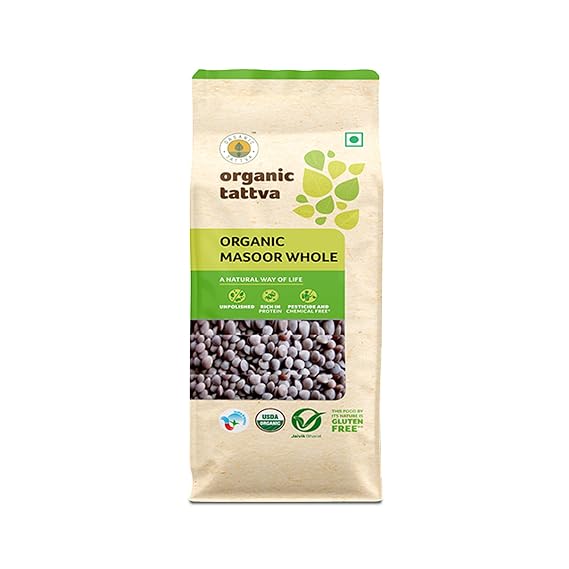 Organic Tattva Masoor Dal Whole 1Lb