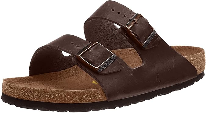 Birkenstock Women's Arizona Birko-Flo Dark Brown Birko-flor Sandals - 40R EU (US Men's 7-7.5, US Women's 9-9.5)
