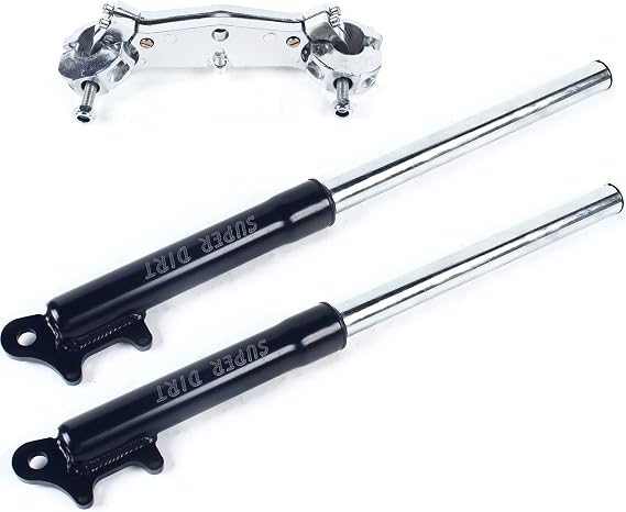 YIYIBYUS Front Fork Shocker 2 stroke 49CC Small mini Triple Dirt Pit Bike Pro Trail Upside Down Front Fork for Dirt Bike Motorcycle Minibike,Black