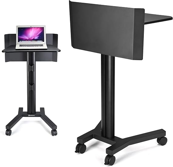 InstaHibit Metal Lectern & Podium Stand w/Front Custom Panel Portable