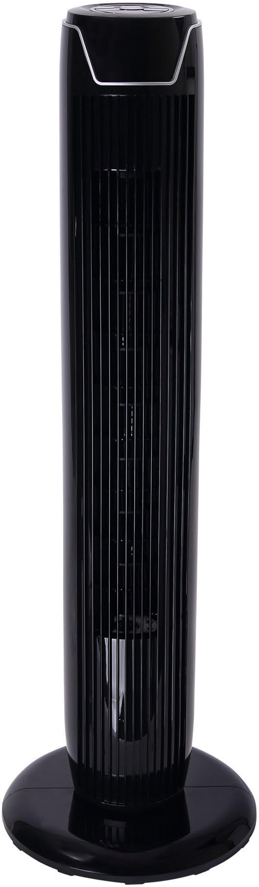 Alera 36" 3-Speed Oscillating Tower Fan With Remote Control, Plastic, Black