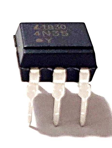 Lite-On 4N35 Optocouplers Phototransistor 30V IC DIP-6 Breadboard-Friendly (Pack of 25)