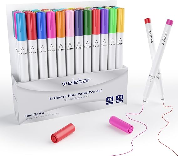 0.4 Fine Tip Pens for Cricut Joy/Joy Xtra Set of 36 Pieces Ultimate Fine Tip Pens for Writing and Drawing & Crafts