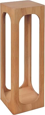 Drink Table, Soild Wood Small Space Side Table, Decorative End Table for Living Room,Badroom or Entryway Decoration, Natural Wood