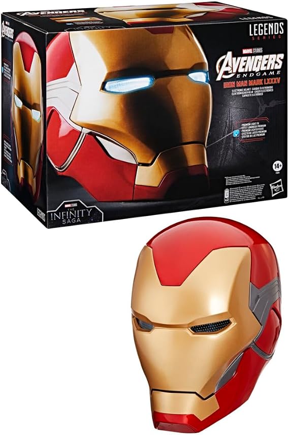 AVENGERS Marvel Legends Series Iron Man Premium Electronic Helmet with Light FX, Endgame Adult Roleplay Gear