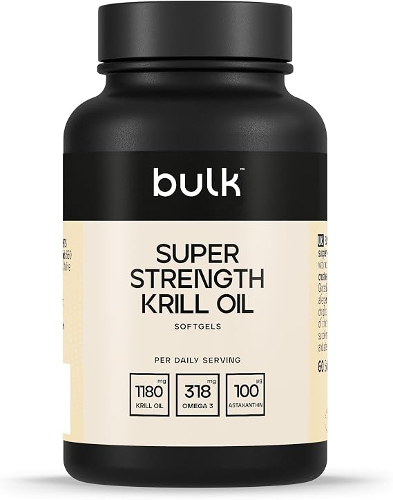 Bulk Super Strength Krill Oil Softgels, 590 mg, Pack of 180