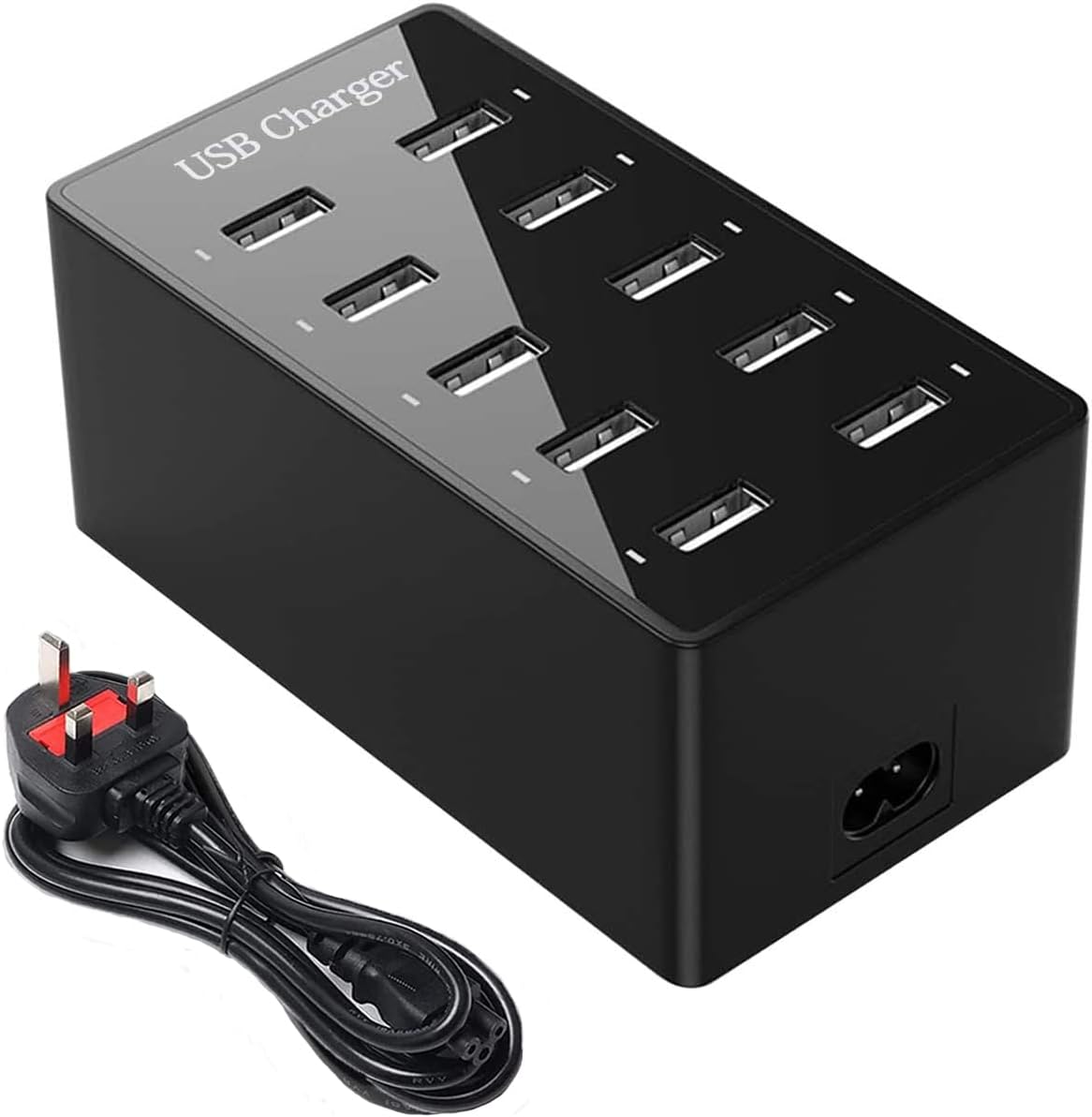 Multiple USB Charger, 10 Ports USB Charging Station, USB Wall Charger Desktop USB Charger, Smart USB Port for iPhone 121314Samsung S23 UltraZ FlodZ FlipGoogleiPadiPod