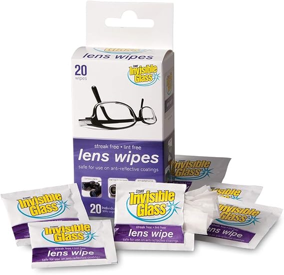 Invisible Glass Lens Cleaning Wipes, 20 Count, 90102