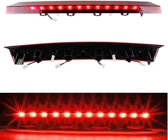 High Mount 3rd Stop Light Compatible with 1999-2004 Ford Mustang Third Center Cargo Reverse Rear LED Brake Light Bar Taillight (Red)