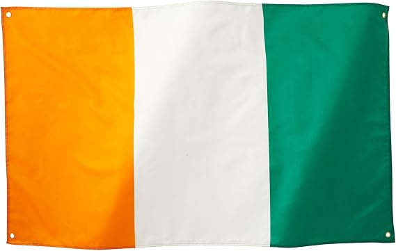 Runesol Ivory Coast Flag 3x5, 91x152cm Côte d'Ivoire, 4 Grommets, Brass Eyelet in Every Corner, Ivorian Banner, Sports, Celebrations, Premium Flags, Waterproof, Inside, Outside