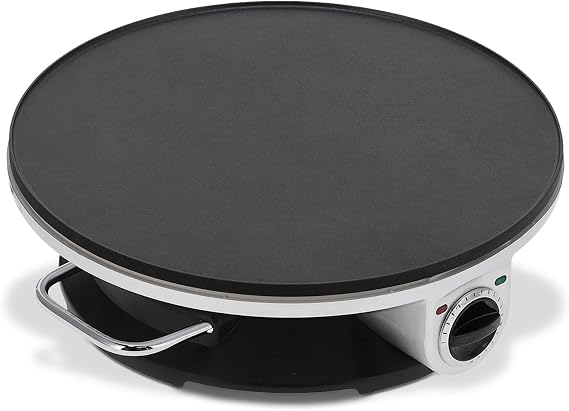 13 Inch Electric Crepe Maker crepes maker 1000W Round Crepe Maker Machine Stainless Steel Pancake Machine with 3 Temperature Control Knob Fast Heating Creperas crepes maker Creperas